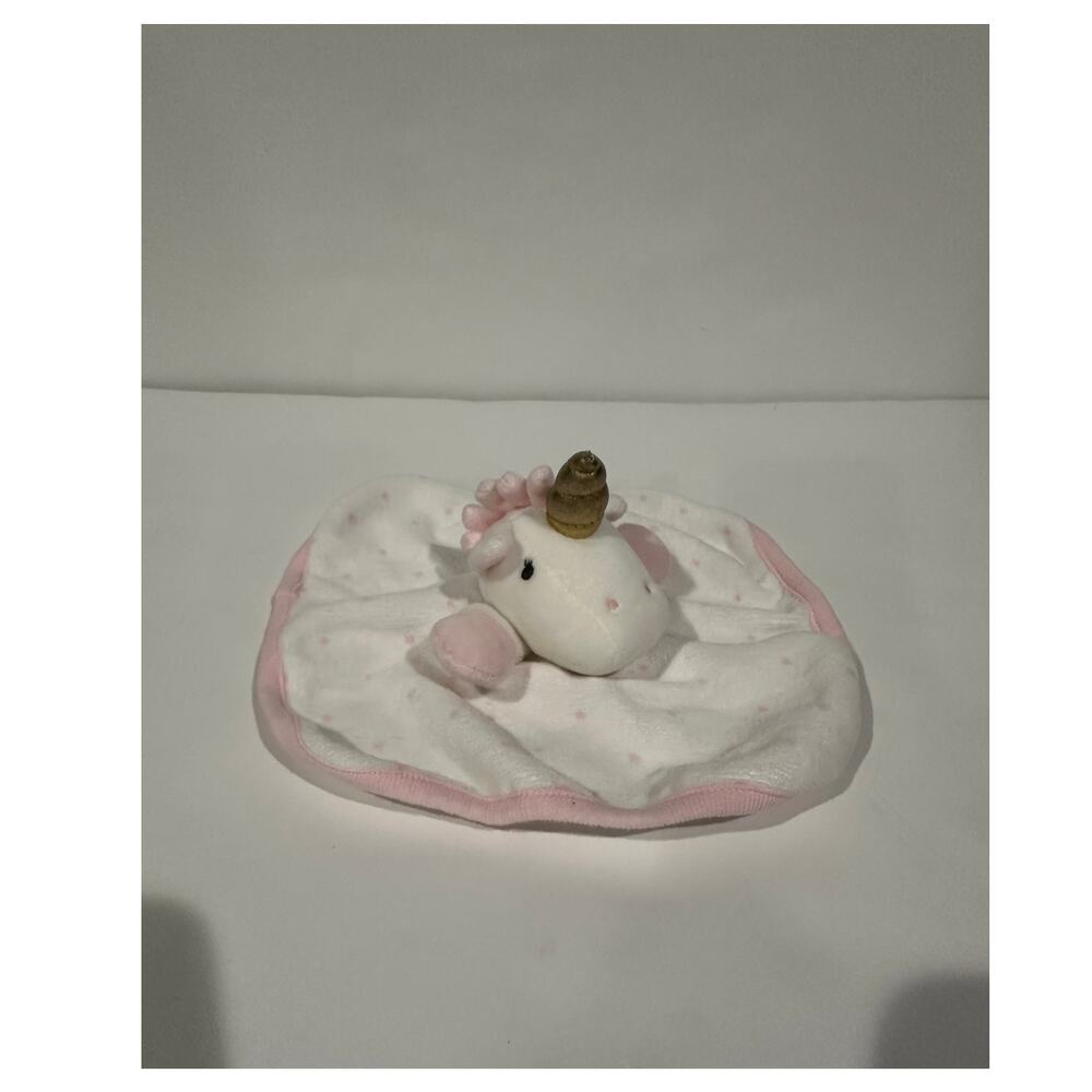 Cloud Island Target Unicorn Baby Lovey Pink White Plush Toy Mini Terry Cloth - Picture 2 of 7